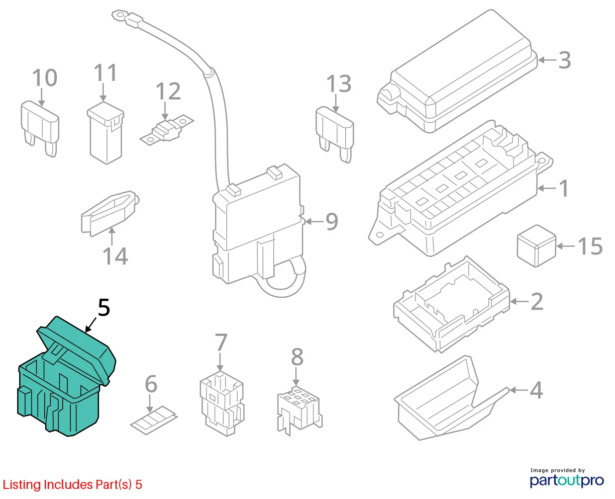 2007-2015 MINI COOPER 1.6L 16V FUSE & RELAY MINI CENTER COVER 61-14-2-755-704