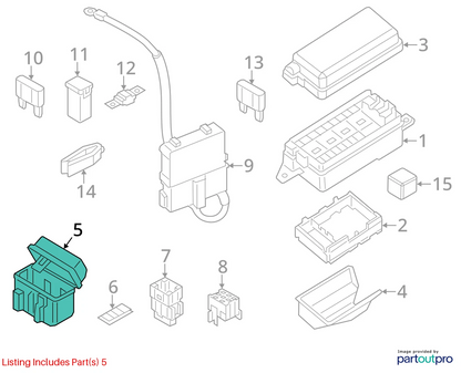 2007-2015 MINI COOPER 1.6L 16V FUSE & RELAY MINI CENTER COVER 61-14-2-755-704