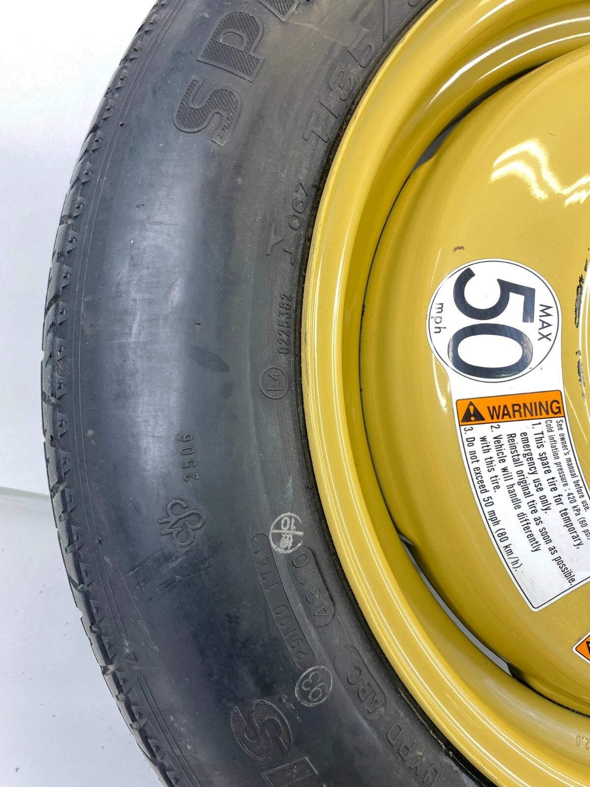 2007-2014 SUZUKI SX4 EMERGENCY SPARE TIRE WHEEL COMPACT DONUT T135/90D16 OEM