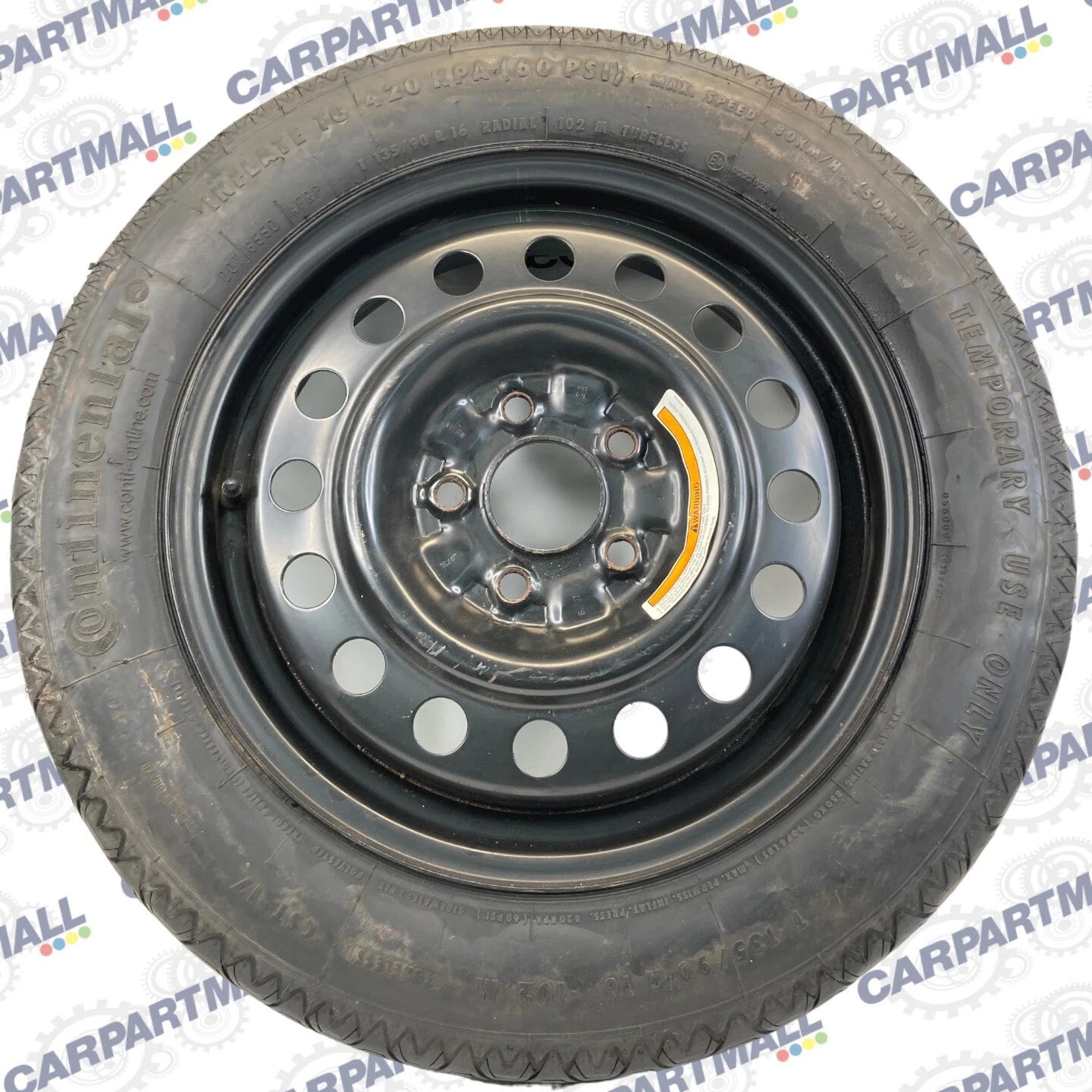 07-12 NISSAN ALTIMA SEDAN SPARE TIRE RIM COMPACT DONUT T135/90/R16 102M E4022202