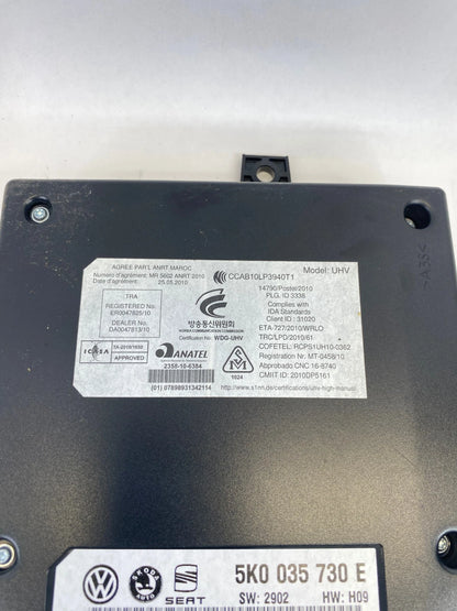 2013-2017 VOLKSWAGEN CC BLUETOOTH CONTROL MODULE LOWER OEM FACTORY 5K0-035-730-E