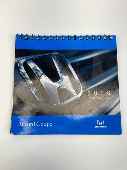 2006 Honda Accord Coupe Owner's Manual Warranties & Quick Start Guide Books OEM