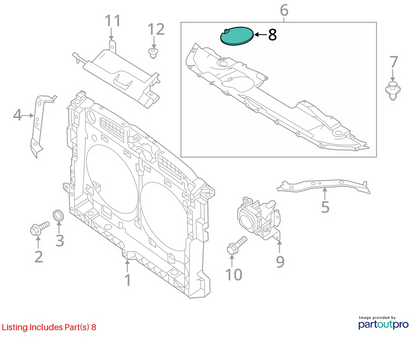 2013 13 INFINITI JX35 14-20 QX60 RADIATOR COVER SIGHT SHIELD 65378-3JA0A OEM