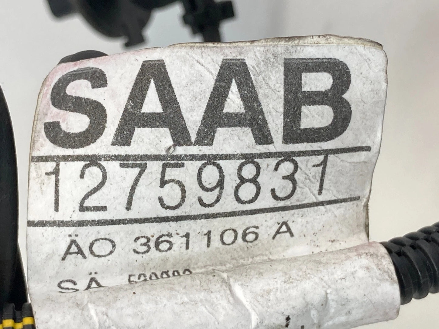 2003-2011 SAAB 9-3 SEDAN REAR RIGHT SIDE DOOR HARNESS WIRE WIRING 12759831