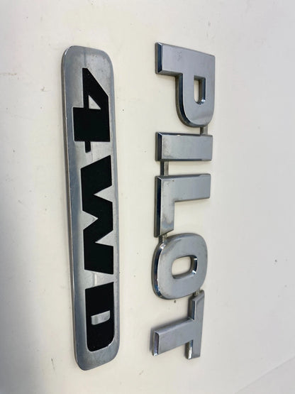 2003-2008 03-08 HONDA PILOT 4WD REAR TRUNK LID EMBLEM LOGO BADGE CHROME OEM