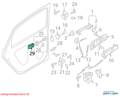 2012-2022 VOLKSWAGEN PASSAT REAR RIGHT DOOR CHECK STOP STOPPER DETENT 561837267