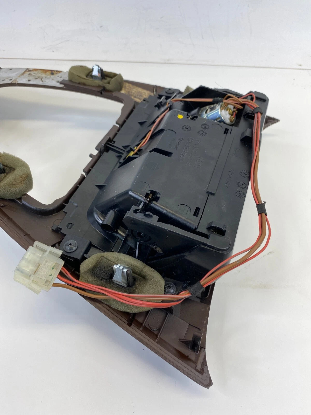 07-12 BMW 328i WALNUT CENTER CONSOLE SHIFT SHIFTER BEZEL PANEL TRIM 7129547 OEM