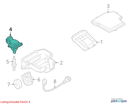 2001-2005 AUDI A4 QUATTRO 2001-2006 A4 1.8L L4 TURBO AT DIRECT IGNITION COIL OEM