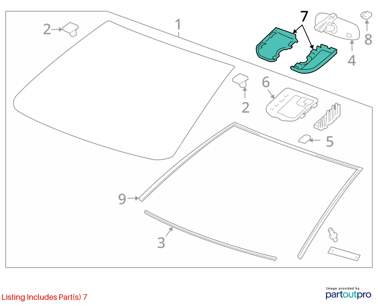 2016 CHEVROLET CRUZE LIMITED INTERIOR MIRROR LEFT SIDE COVER TRIM 96983376 OEM