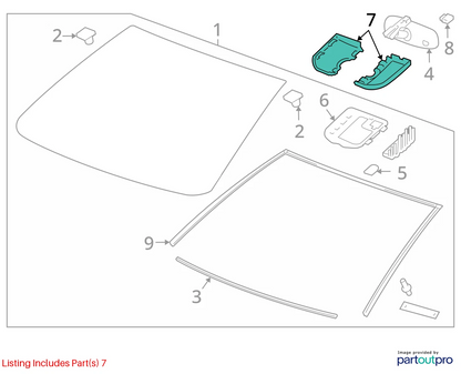 2016 CHEVROLET CRUZE LIMITED INTERIOR MIRROR LEFT SIDE COVER TRIM 96983376 OEM