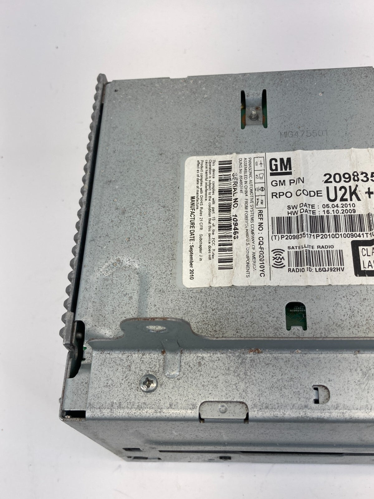 2011 11 Buick Regal AM/FM Radio CD Disc Player Receiver 20983517 OEM