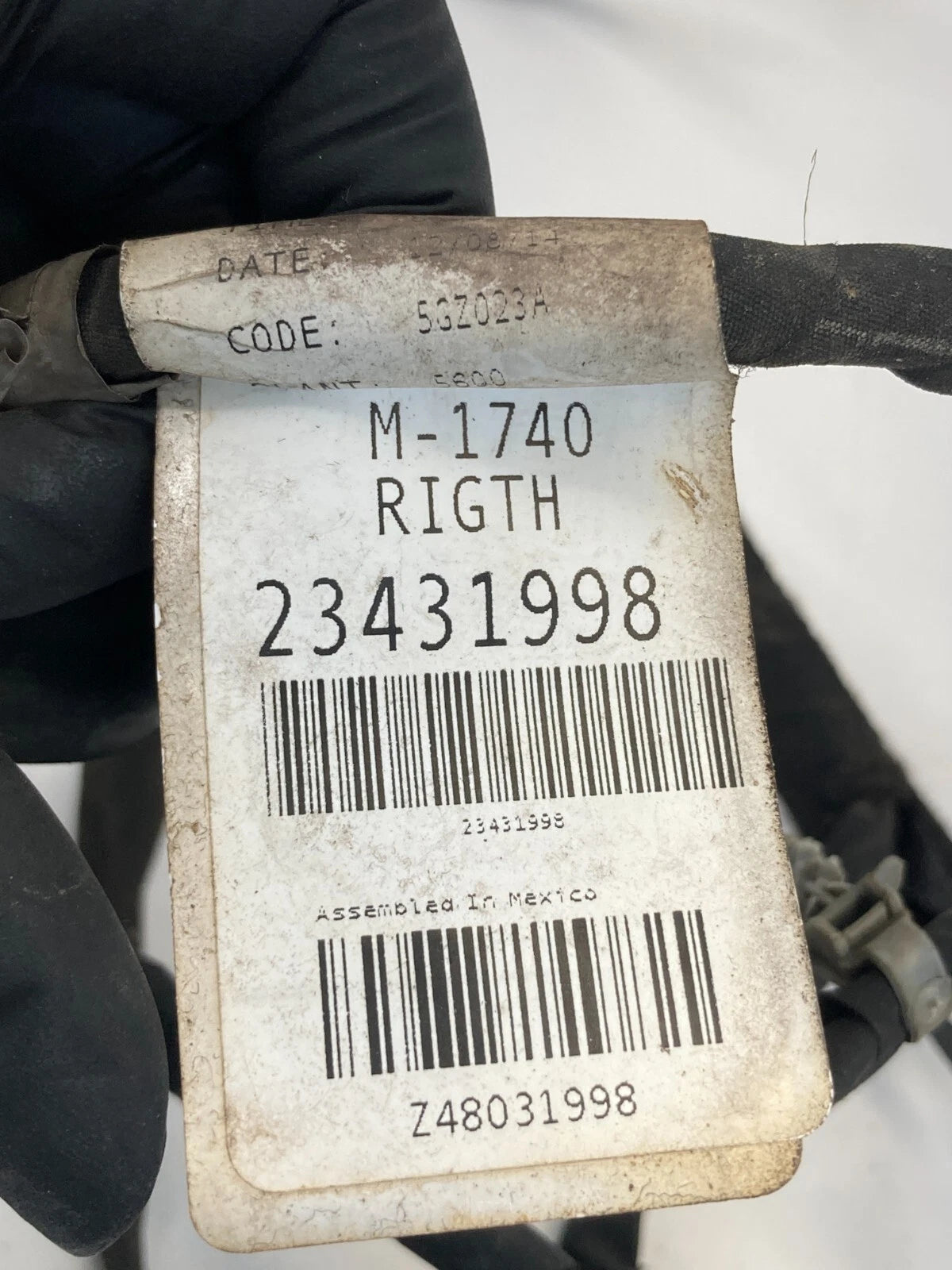 2013 2014 2015 CHEVROLET MALIBU REAR RIGHT DOOR WIRING HARNESS 23431998 OEM