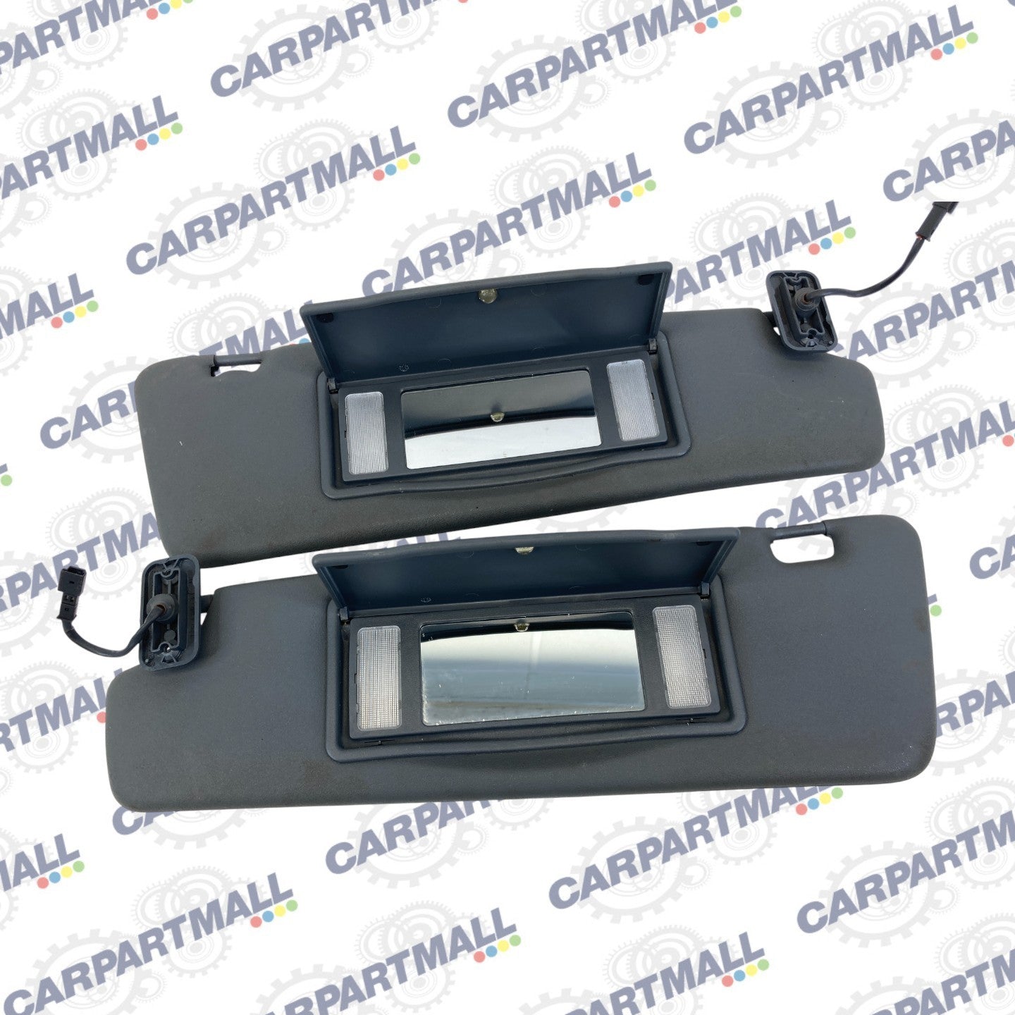 04-11 Saab 9-3 Convertible Left & Right Sunvisor Sun Visor Shade Set Pair OEM