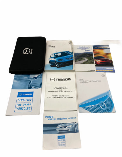 2004 MAZDA 3 MAZDA3 OWNER'S MANUAL GUIDE HANDBOOK WARRANTIES SET W / CASE OEM