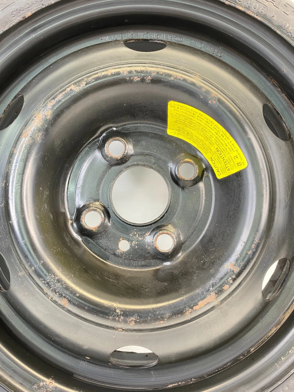 2006-2011 HYUNDAI ACCENT EMERGENCY SPARE TIRE WHEEL COMPACT DONUT T115/70D15 90M