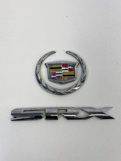 04 05 06 07 08 09 Cadillac SRX Rear Chrome Emblem Logo Badge Set Pair OEM
