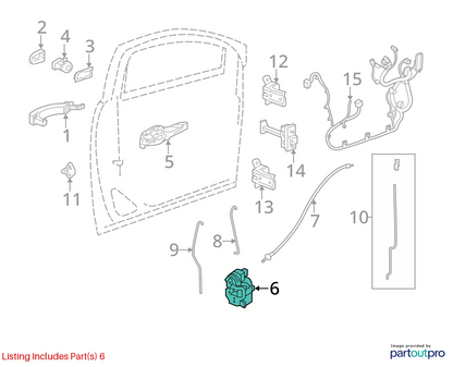 13-15 CHEVROLET MALIBU FRONT LEFT DOOR LOCK LATCH RELEASE ACTUATOR 13579522 OEM