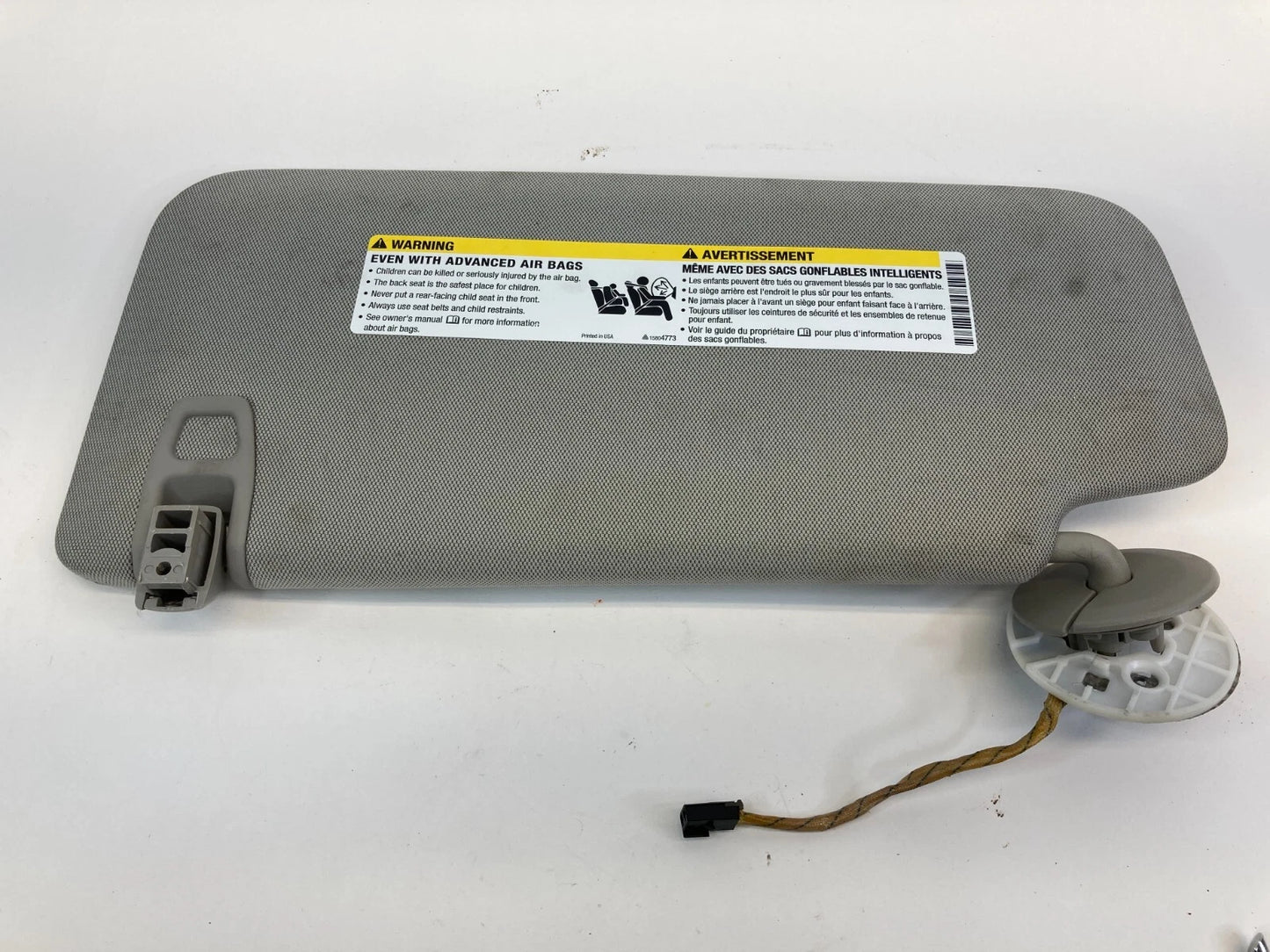 2010-2017 CHEVROLET EQUINOX GMC TERRAIN RIGHT SUNVISOR PASSENGER SUN VISOR GRAY