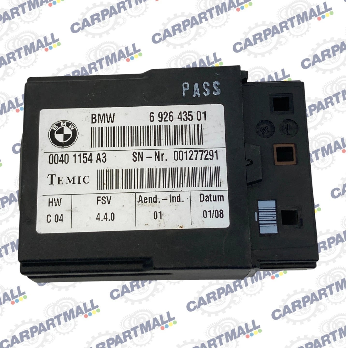 07 08 BMW 328xi Front Side Seat Computer Control Module Unit 692643501 OEM
