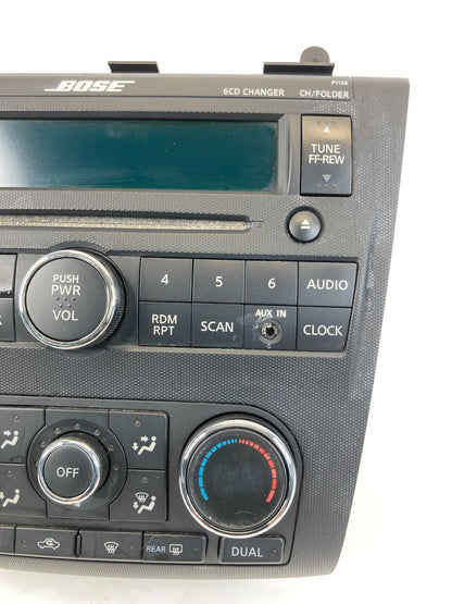 08-12 Nissan Altima Radio AM/FM CD Disc Player w/ Climate Control 28185-ZN40C