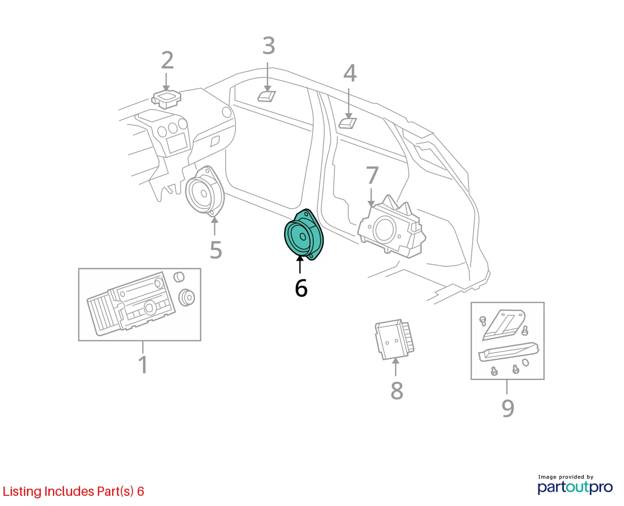 2008-2010 SATURN VUE FRONT LEFT SIDE DOOR SOUND SYSTEM AUDIO SPEAKER 96673600