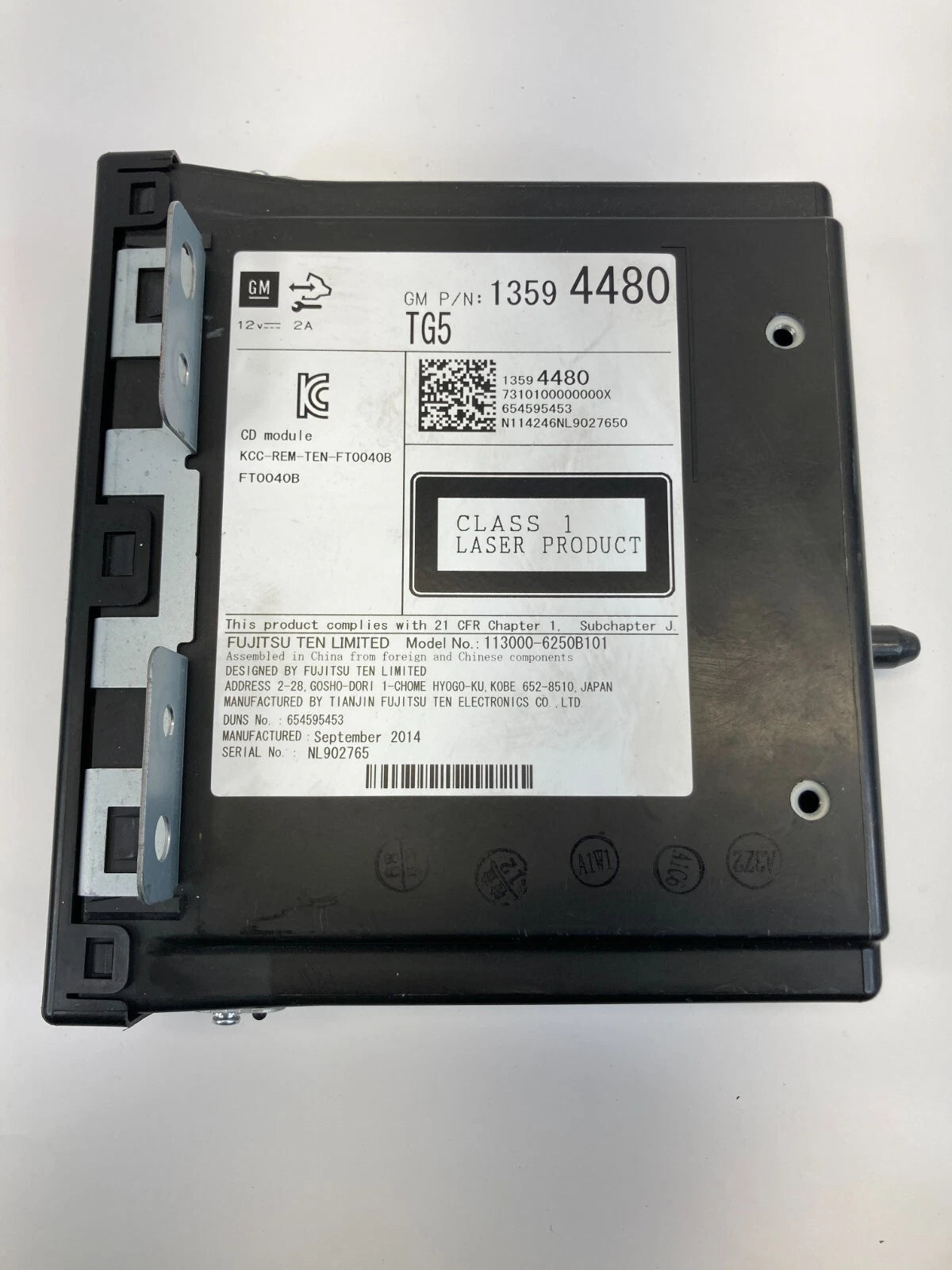 2015-2017 BUICK REGAL LACROSSE AUDIO DISC CD PLAYER RECEIVER 13594480 OEM