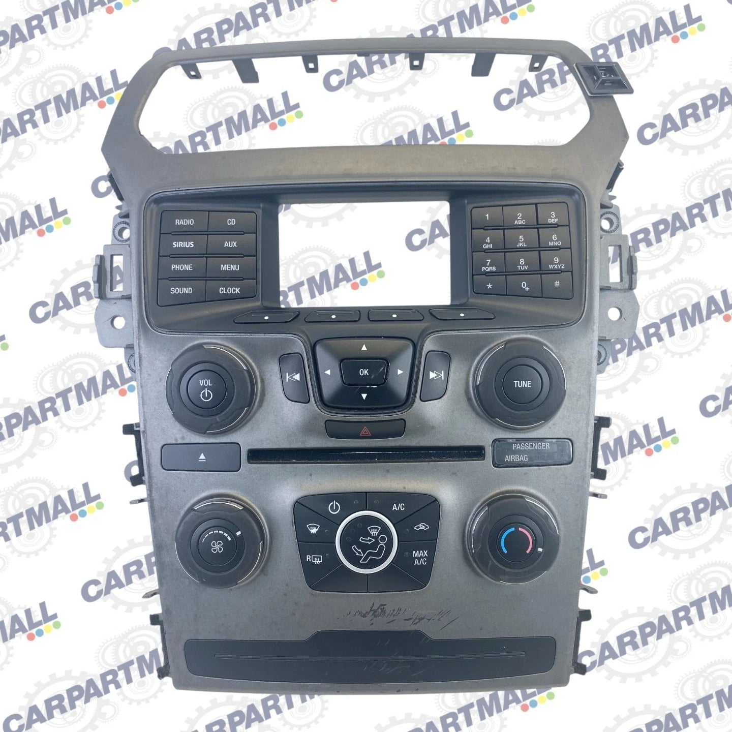 2013 FORD EXPLORER DASH CD RADIO & CLIMATE CONTROL FACEPLATE PANEL TRIM BEZEL