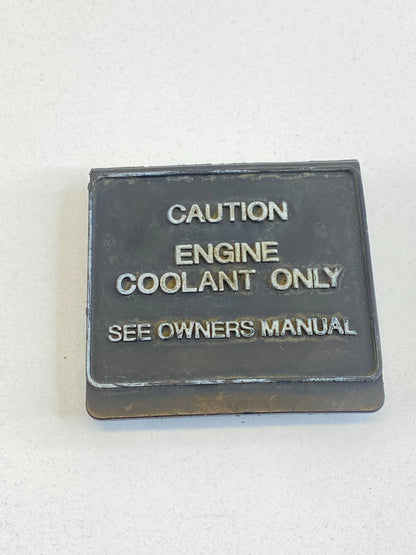 1991 JEEP CHEROKEE RADIATOR ENGINE COOLANT RESERVOIR CAP TANK COVER OEM