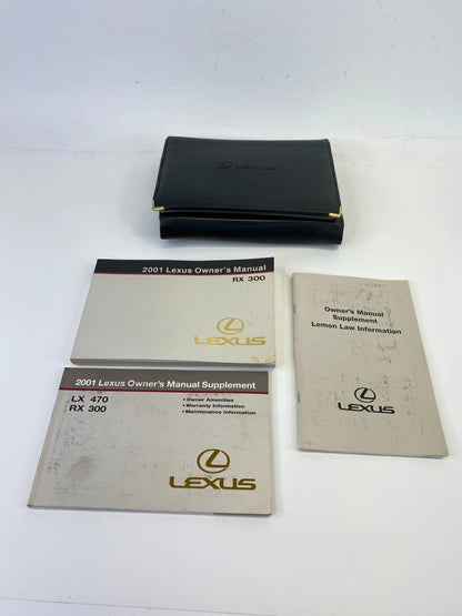 2001 01 LEXUS RX300 RX 300 OWNERS OWNER´S MANUAL SUPPLEMENT GUIDE W/ CASE OEM