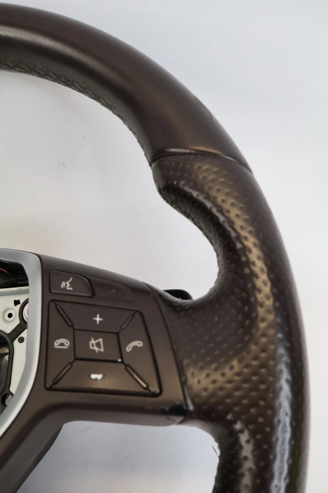 2014-2016 MERCEDES E350 W212 LEATHER STEERING WHEEL PADDLE SHIFTERS BLACK OEM
