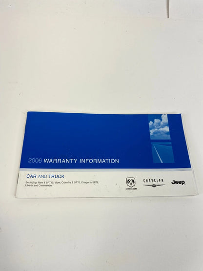 2006 06 JEEP GRAND CHEROKEE OWNER'S OWNERS MANUAL WARRANTY INFORMATION W/ CASE