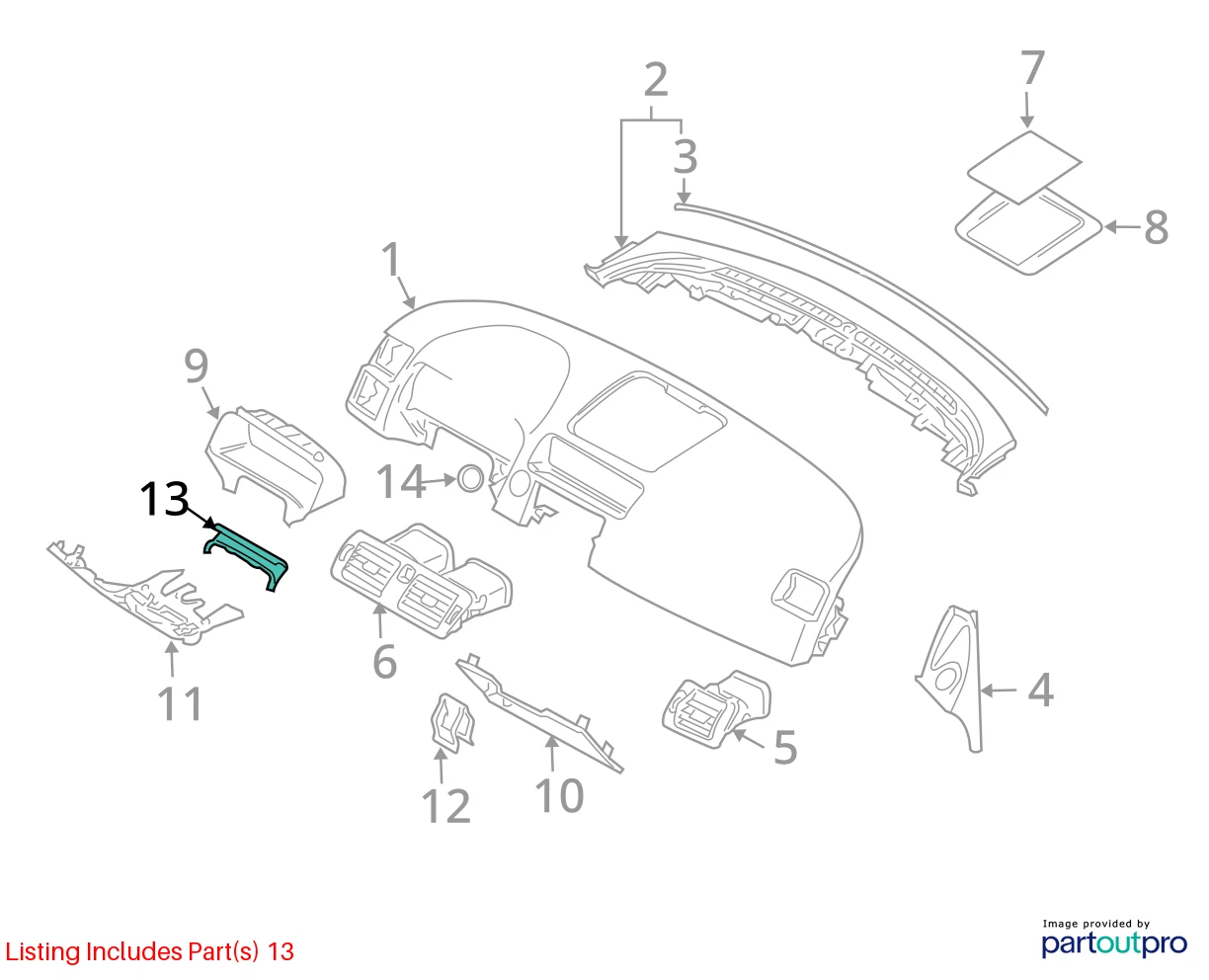 2004-2011 VOLVO S40 2.4I SEDAN DASH STEERING COLUMN EXTENSION TRIM PANEL OEM
