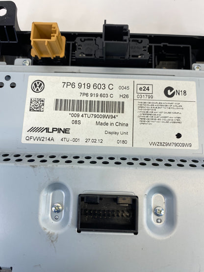 2011-2015 Volkswagen Touareg Navigation Display Radio Screen 7P6-919-603-C OEM