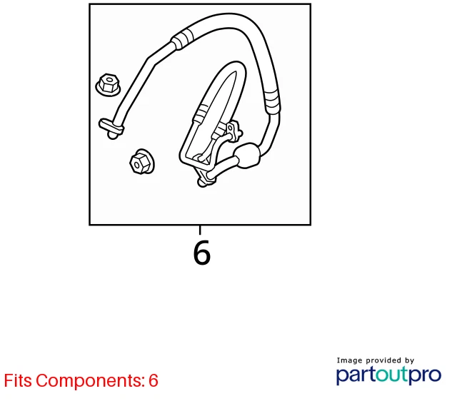 2011-2015 CHEVY CRUZE 1.4L TURBO A/C DISCHARGE SUCTION HOSE LINE 13264929 OEM