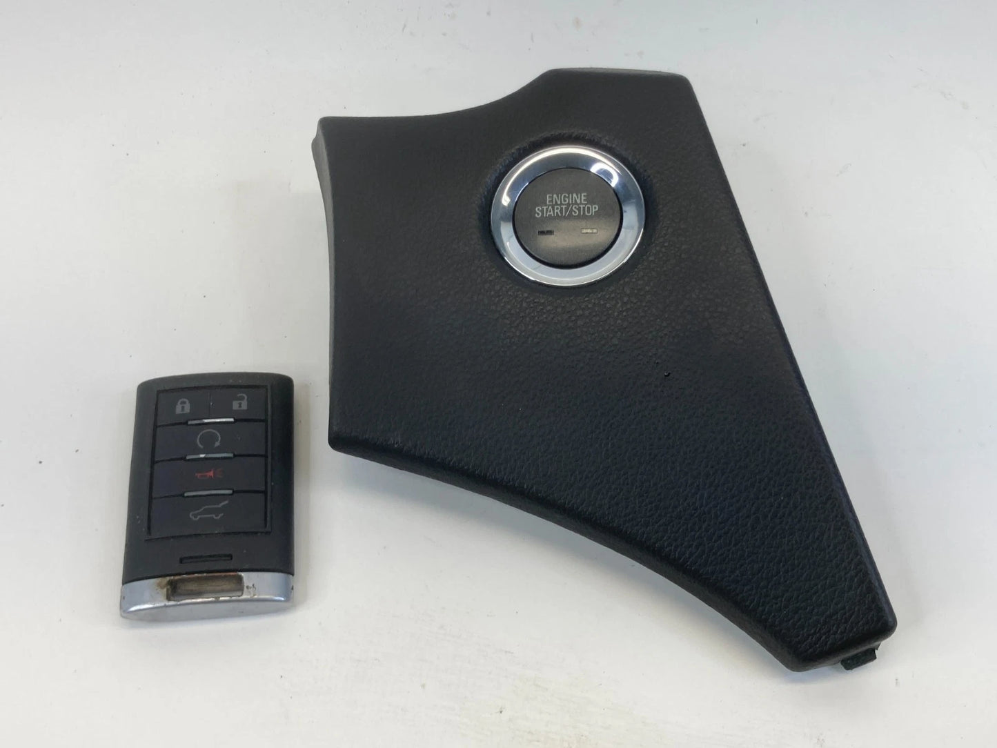 2010-2016 CADILLAC STX START IGNITION SWITCH W/ KEY TRIM BEZEL 25926865 OEM