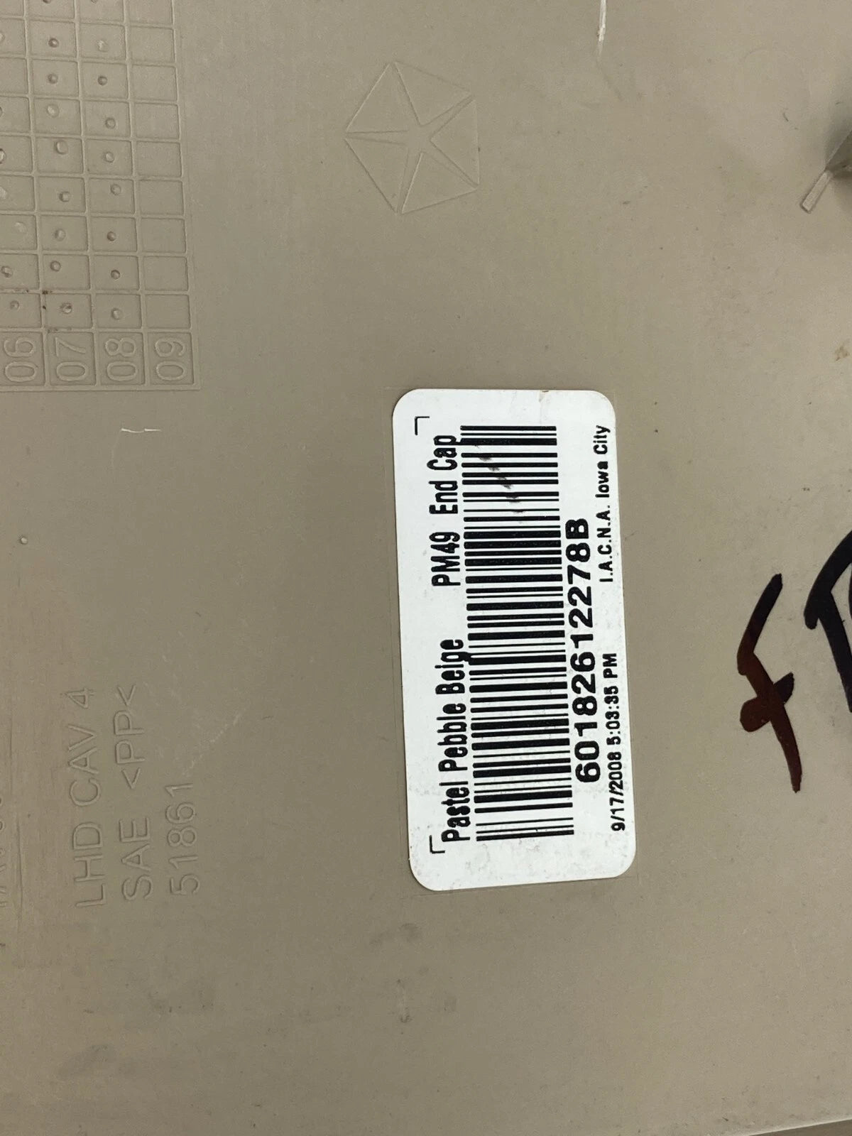 2009-2012 DODGE CALIBER DASH RIGHT PASSENGER END CAP COVER TRIM PANEL 1AV66TRMAB