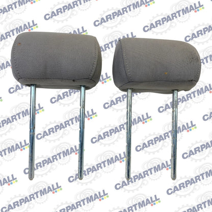 04 05 FORD F-150 REAR CLOTH LEFT & RIGHT SEAT HEADREST HEAD REST SET FLINT OEM