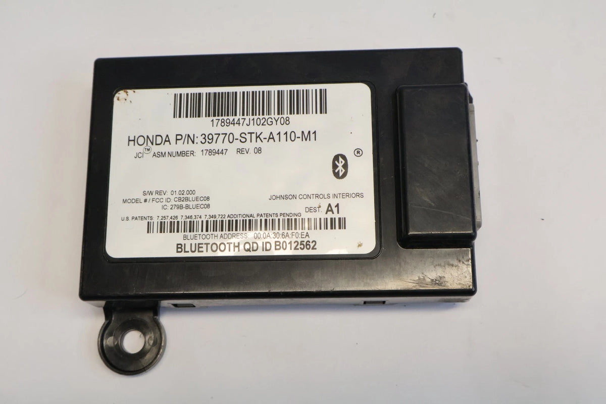 2010-2012 ACURA RDX HANDS FREE LINK BLUETOOTH CONTROL MODULE OEM 39770-STK-A110