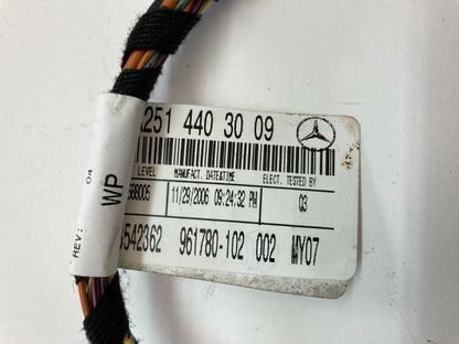 06-09 MERCEDES-BENZ R350 REAR LEFT SIDE DOOR PANEL WIRING HARNESS A2514403009