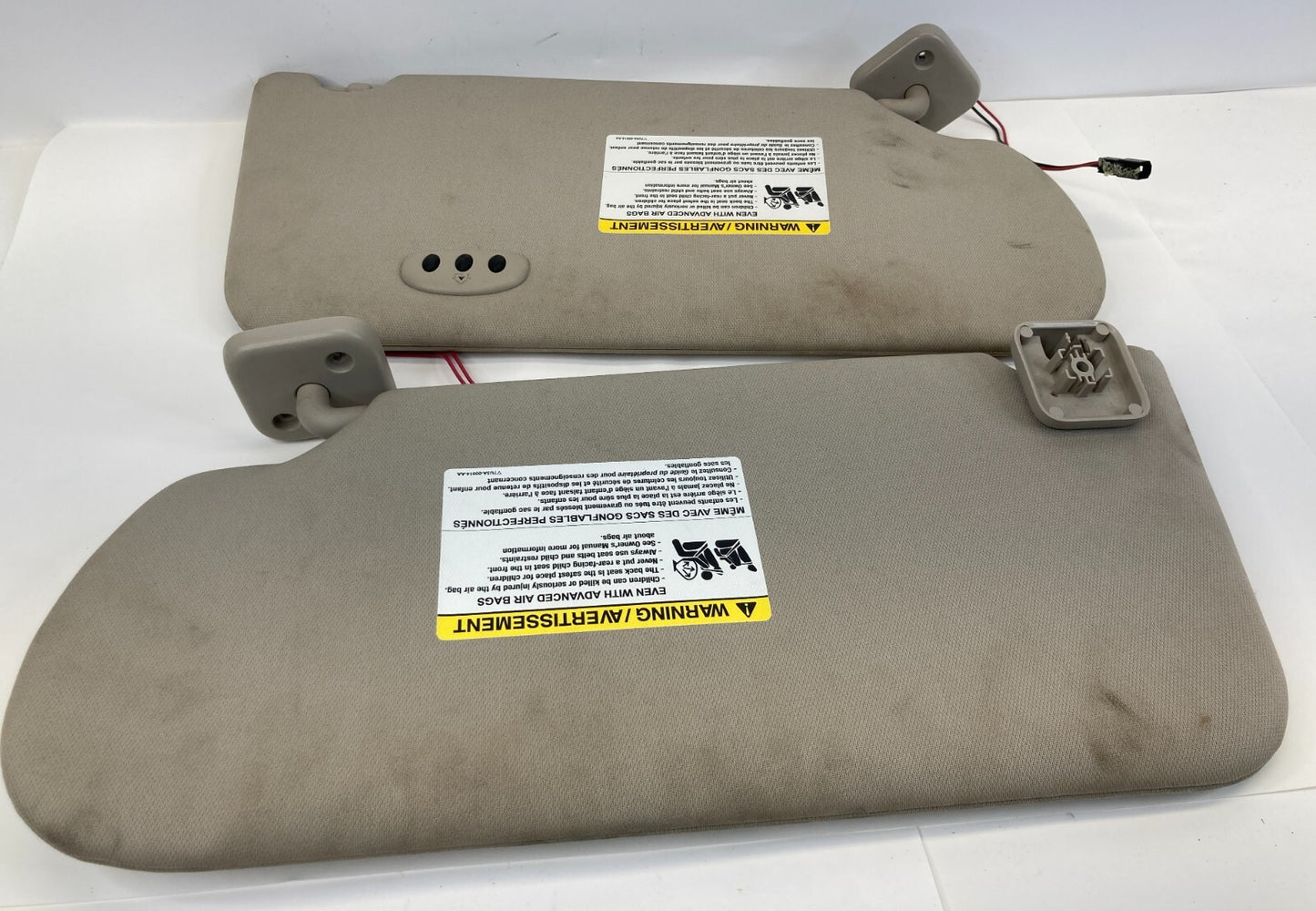 2009-2012 Ford Flex Left & Right Side Sunvisor Sun Visor Shade Set Pair OEM