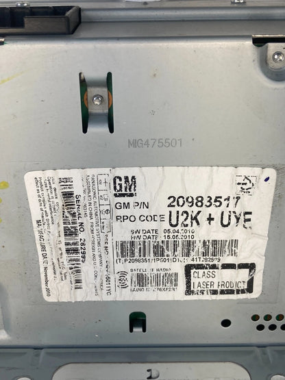 2011 GMC TERRAIN AM FM RADIO CD PLAYER AUDIO CONTROL MODULE UNIT 20983517 OEM