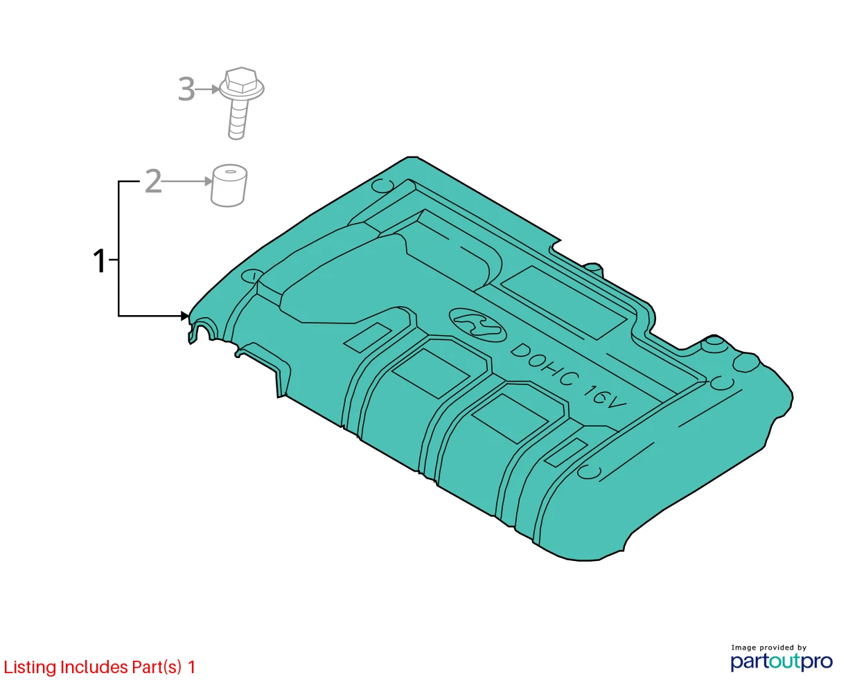 2008-2012 HYUNDAI ELANTRA 2.0L L4 ENGINE COVER 29240-23150 OEM