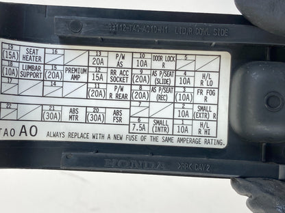 08-12 Honda Accord Lower Dash Interior Fuse Box Fusebox Cover 83112TA0A010 OEM