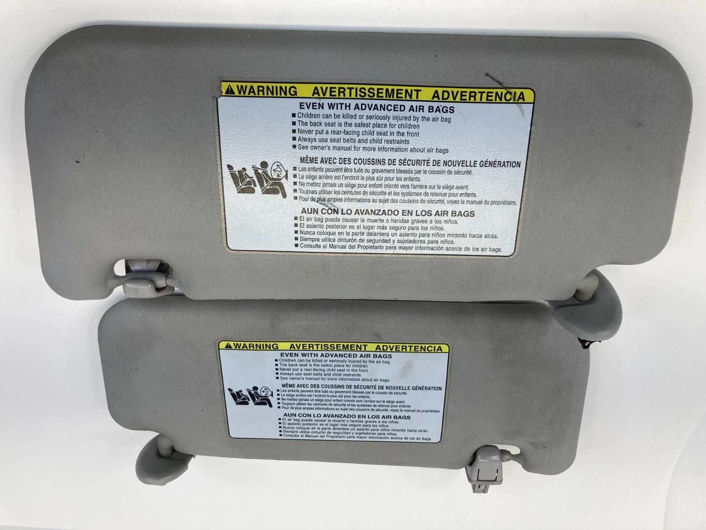 2009-2013 TOYOTA COROLLA LEFT & RIGHT SIDE SUNVISOR SHADE PAIR SET W/ MIRROR OEM