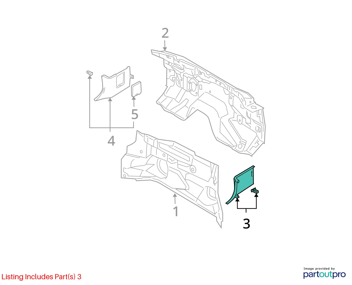 2003-2006 INFINITI G35 RIGHT PASSENGER SIDE DASH COWL KICK PANEL 66900-AM600 OEM