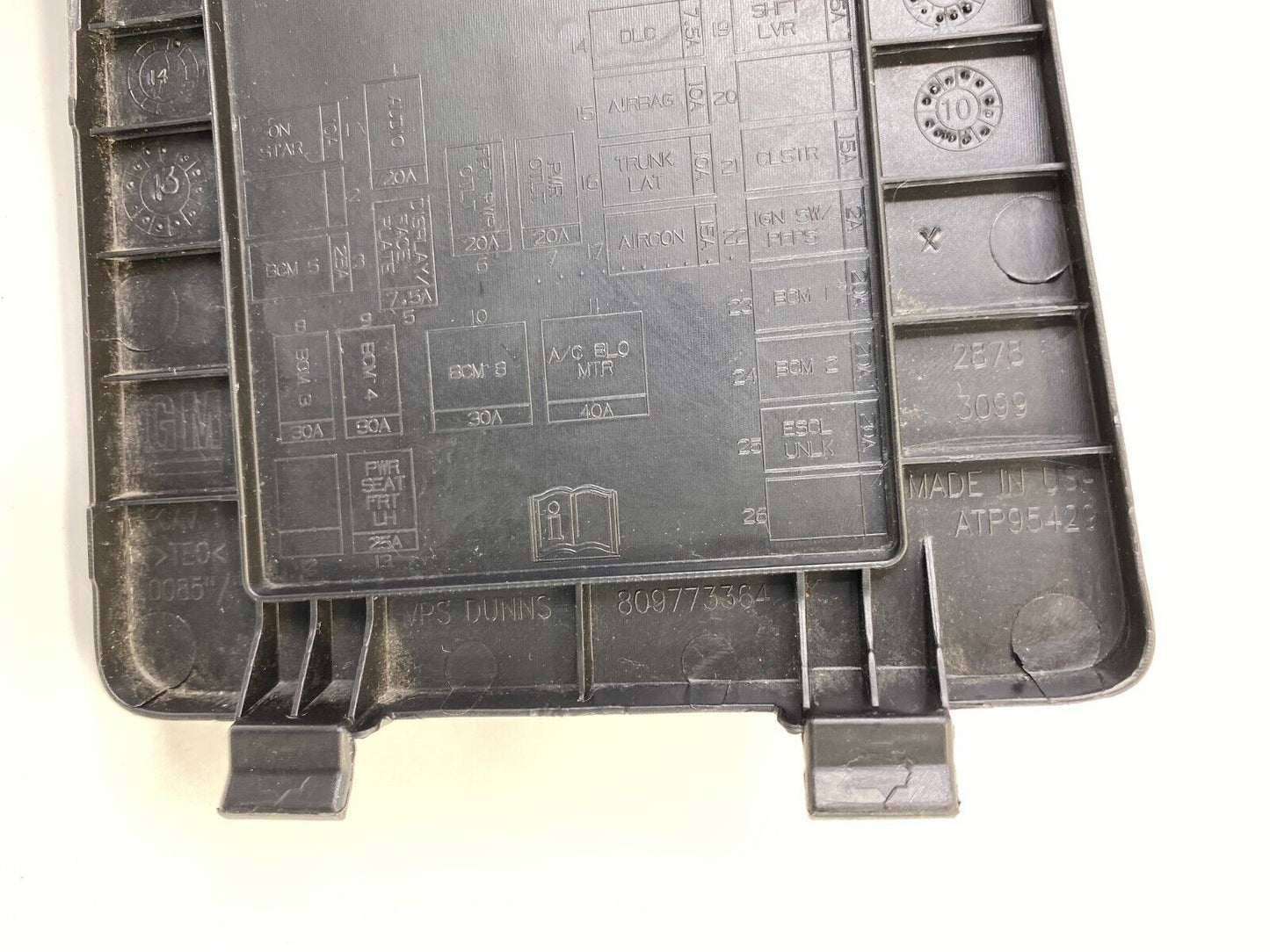 11 12 13 14 15 16 Chevy Cruze Front Left Driver Dash Fuse Box Door Lid Cover OEM