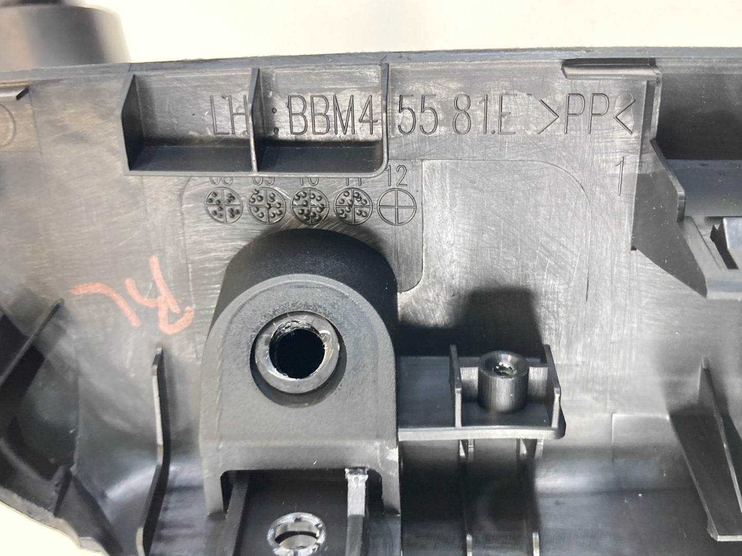 2010-2013 Mazda 3 Mazda3 Rear Left Side Back Door Panel Armrest BBM4-55-81E OEM