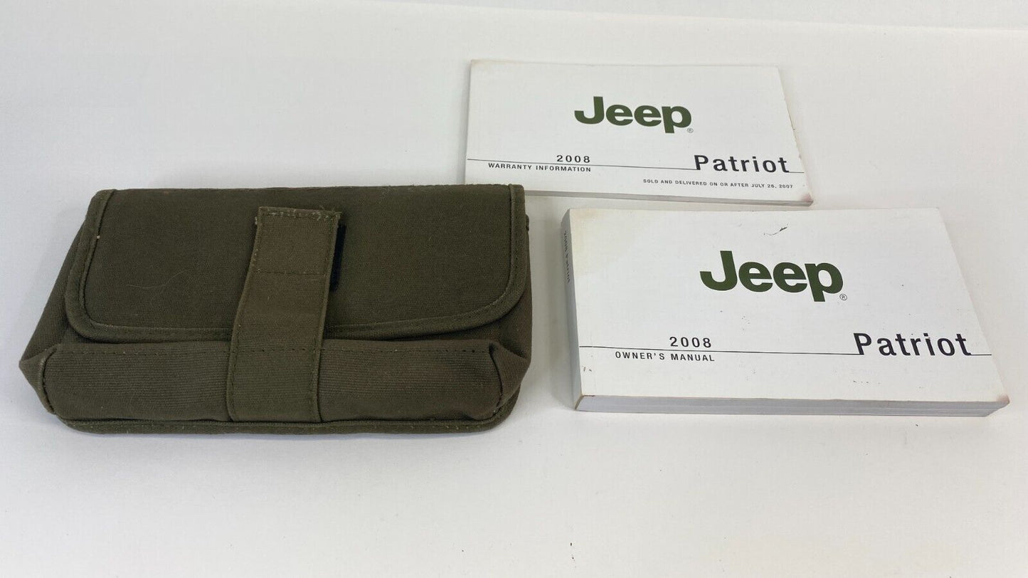 2008 Jeep Patriot Owners Manual Guide Warranty Information book w/ Case OEM