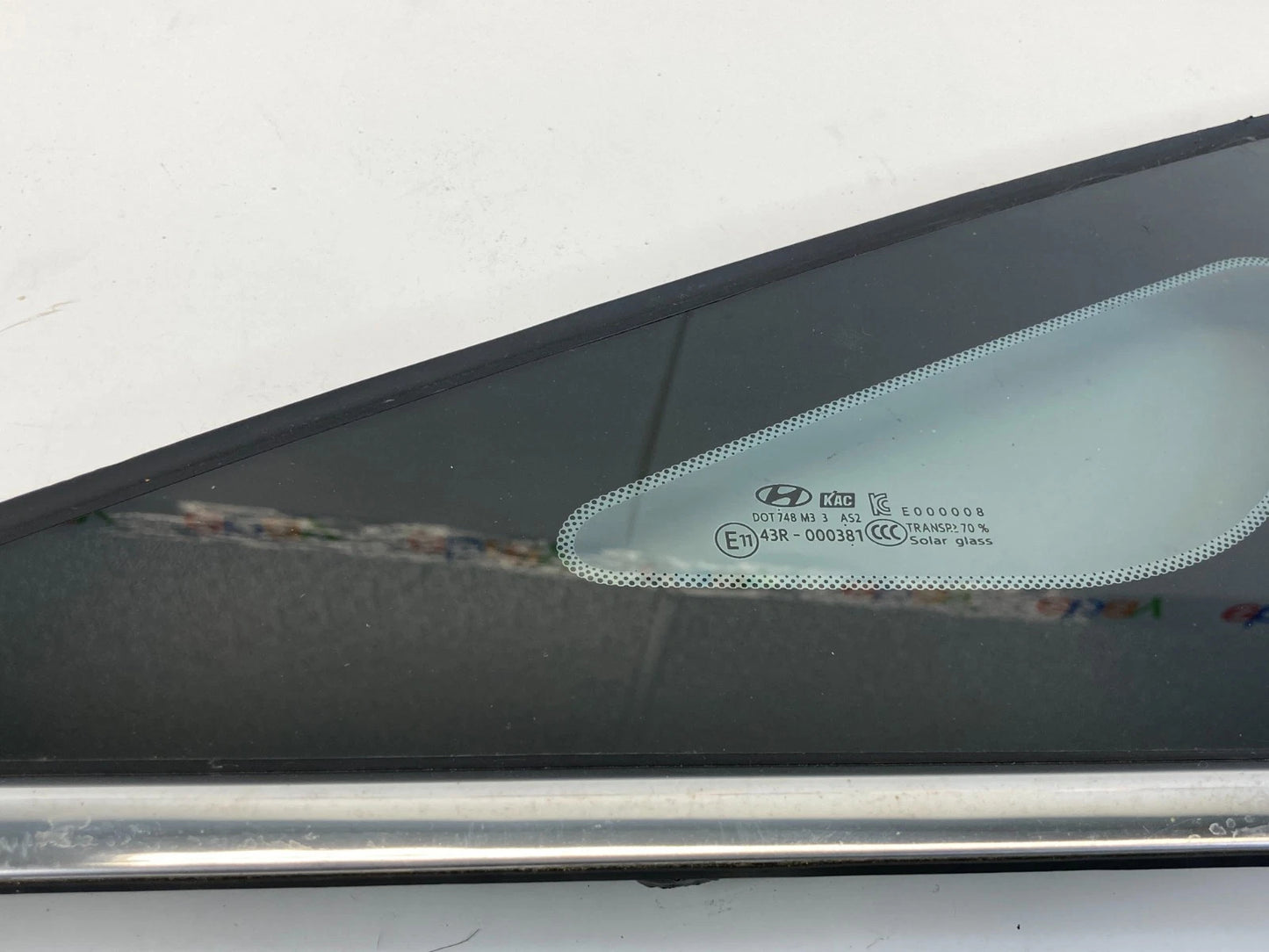 11-15 HHYUNDAI SONATA SEDAN REAR RIGHT BACK SIDE DOOR WINDOW QUARTER GLASS OEM