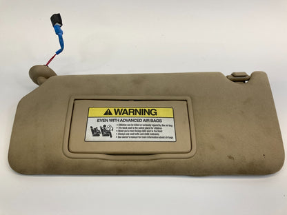 08-10 Honda Accord Driver Left Sun Visor Shade w/ Mirror Illuminated Ivory OEM